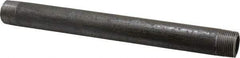 Made in USA - Schedule 80, 3/4" Diam x 10" Long Black Pipe Nipple - Threaded - USA Tool & Supply