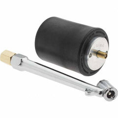 Dynabrade - 2-1/4" Wheel OD, 3" Wheel Width, 9,000 RPM, Aluminum, Pneumatic Wheel with Hub - 7-3/8" Long x 3" Wide, 1/2" Wheel Arbor Hole - USA Tool & Supply