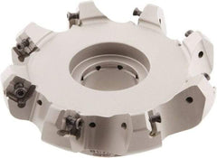 Iscar - 5.58" Cut Diam, 1-1/2" Arbor Hole, 0.276" Max Depth of Cut, 45° Indexable Chamfer & Angle Face Mill - 8 Inserts, S845 SX.U 16.. Insert, Right Hand Cut, 8 Flutes, Through Coolant, Series Helido - USA Tool & Supply