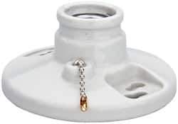 Pass & Seymour - 2 Pin, 250 VAC, 250 Watt, Medium Base, Pull Chain Lamp Holder - Incandescent, Screw Mounted - USA Tool & Supply