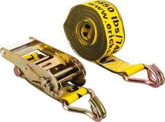 Erickson Manufacturing - 25' Long x 2" Wide, 5,000 Lb Basket Capacity, 5,000 Lb Vertical Capacity, Polyester Web Sling - Yellow - USA Tool & Supply