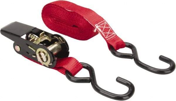Erickson Manufacturing - 15' Long x 1" Wide, 500 Lb Basket Capacity, 500 Lb Vertical Capacity, Polypropylene/Zinc Web Sling - Red - USA Tool & Supply