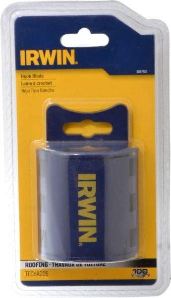 Irwin - 100 Piece Steel Hook Blade - 2" OAL, 0.024" Blade Thickness - USA Tool & Supply