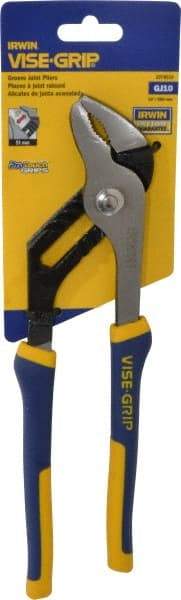 Irwin - 10" OAL, 2" Max Capacity, 7 Position Groove Joint Tongue & Groove Pliers - ProTouch Handles - USA Tool & Supply