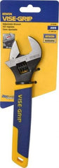 Irwin - 1-1/8" Jaw Capacity, 8" Standard Adjustable Wrench - Chrome Vanadium Steel, Chrome Finish - USA Tool & Supply
