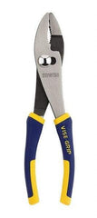 Irwin - 8" OAL, 1-5/16" Jaw Length, 1-11/32" Jaw Width, Slip Joint Pliers - Serrated Jaw, Regular Nose Head, Standard Tool, Wire Cutting Shear - USA Tool & Supply