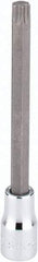 SK - 3/8" Drive, T50 Torx Bit Socket - 4" OAL, Long Torx Bit Socket - USA Tool & Supply