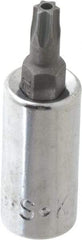 SK - 1/4" Drive, T25 Torx Bit Socket - 1-3/4" OAL, Tamper Resistant - USA Tool & Supply