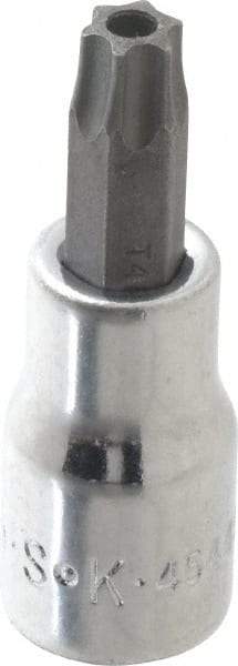 SK - 3/8" Drive, T45 Torx Bit Socket - 2" OAL, Tamper Resistant - USA Tool & Supply
