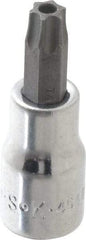 SK - 3/8" Drive, T45 Torx Bit Socket - 2" OAL, Tamper Resistant - USA Tool & Supply