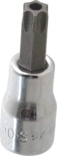 SK - 3/8" Drive, T50 Torx Bit Socket - 2" OAL, Tamper Resistant - USA Tool & Supply