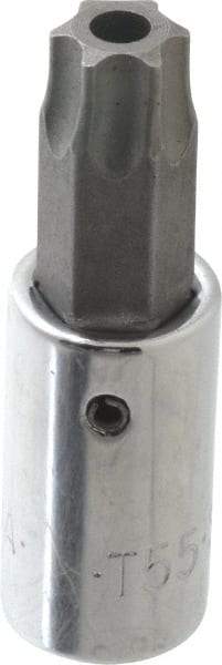 SK - 3/8" Drive, T55 Torx Bit Socket - 2" OAL, Tamper Resistant - USA Tool & Supply