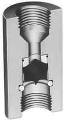 Plast-O-Matic - 1/4" Pipe, 120 Max psi, 1.5 GPM, Sandwich Flow Control Valve - EPDM Seal - USA Tool & Supply