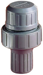 Plast-O-Matic - 1" Pipe, 100 Max psi, PVC, Normally Closed Design Vacuum Breaker Valve - EPDM Seal, NPT End Connections - USA Tool & Supply
