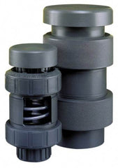 Plast-O-Matic - 2" Pipe, 100 Max psi, PVC, Normally Closed Design Vacuum Breaker Valve - EPDM Seal, PTFE Encapsulated Stainless Steel Spring, NPT End Connections - USA Tool & Supply