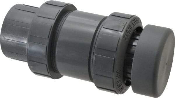 Plast-O-Matic - 2" Pipe, 100 Max psi, PVC, Normally Closed Design Vacuum Breaker Valve - Viton Seal, PTFE Encapsulated Stainless Steel Spring, NPT End Connections - USA Tool & Supply