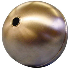 Made in USA - 9" Diam, Spherical, Tubed Through Connection, Metal Float - 1/2" Rod Thread, Stainless Steel, 300 Max psi, 18 Gauge - USA Tool & Supply