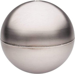 Made in USA - 8" Diam, Spherical, Tubed Through Connection, Metal Float - 3/8" Rod Thread, Stainless Steel, 450 Max psi, 20 Gauge - USA Tool & Supply