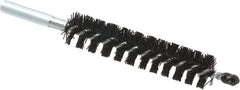 Schaefer Brush - 4" Brush Length, 13/16" Diam, Nylon Single Stem, Single Spiral Condenser Tube Brush - 6-1/4" Long, Nylon, 12-24 Female Connection - USA Tool & Supply