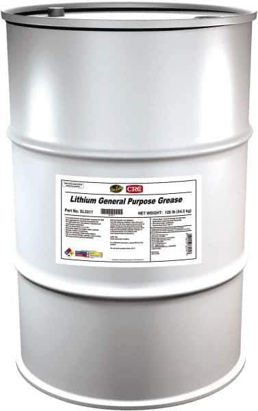 CRC - 120 Lb Keg Lithium-12 Gel Paste Grease - Amber, Nonflammable, 250°F Max Temp, NLGIG 2, - USA Tool & Supply