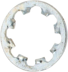 Value Collection - #10 Screw, 0.204" ID, Steel Internal Tooth Lock Washer - 0.311" OD, Zinc-Plated, Grade 1075 - USA Tool & Supply