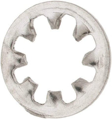 Made in USA - #8 Screw, 0.176" ID, Stainless Steel Internal Tooth Lock Washer - 0.336" OD, Uncoated, Grade 316 - USA Tool & Supply