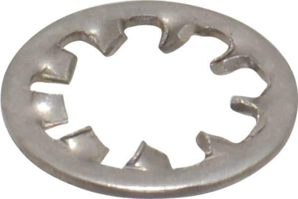 Made in USA - 1/4" Screw, 0.267" ID, Stainless Steel Internal Tooth Lock Washer - 0.478" OD, Uncoated, Grade 316 - USA Tool & Supply