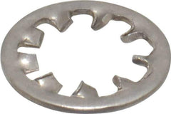 Made in USA - 1/4" Screw, 0.267" ID, Stainless Steel Internal Tooth Lock Washer - 0.478" OD, Uncoated, Grade 316 - USA Tool & Supply