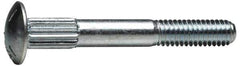 Value Collection - 3/8-16 UNC 1-1/4" Length Under Head, Ribbed Neck, Carriage Bolt - Grade 5 Steel, Zinc Trivalent Chromate Finish - USA Tool & Supply