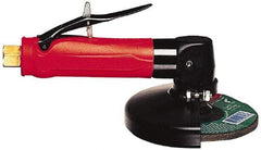 Chicago Pneumatic - 4" Wheel Diam, 13,000 RPM, Pneumatic Angle & Disc Grinder - 19 CFM, Rear Exhaust - USA Tool & Supply