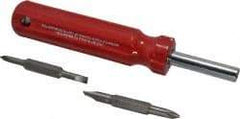 Value Collection - 4 Piece Phillips & Slotted Screwdriver Set - Blade Sizes: Width 3/16 & 9/32, Bit Sizes: Philips #1 & #2, Tip Thickness: 3/16 & 1/4 - USA Tool & Supply