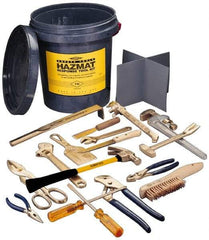 Ampco - 17 Piece Hazmat Response Tool Kit - Comes in Tool Bucket - USA Tool & Supply