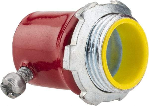 Thomas & Betts - 3/4" Trade, Steel Set Screw Straight EMT Conduit Connector - Insulated - USA Tool & Supply