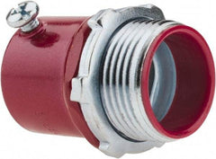 Thomas & Betts - 1" Trade, Steel Set Screw Straight EMT Conduit Connector - Insulated - USA Tool & Supply