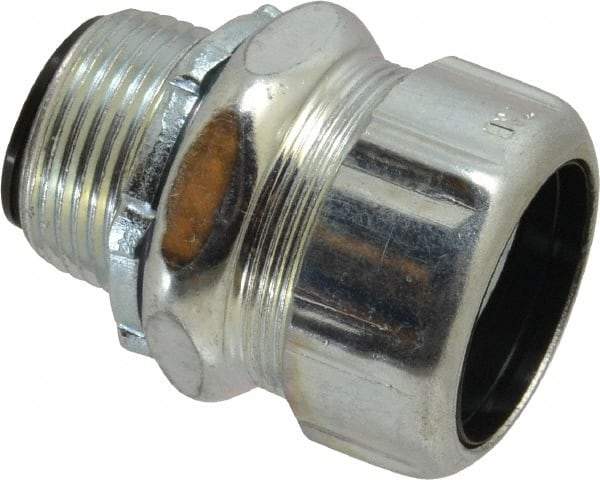 Thomas & Betts - 1" Trade, Steel Threaded Straight Liquidtight Conduit Connector - Insulated - USA Tool & Supply