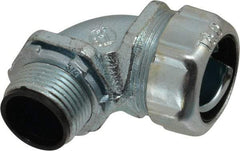 Thomas & Betts - 3/4" Trade, Steel Threaded Angled Liquidtight Conduit Connector - Insulated - USA Tool & Supply