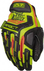 Mechanix Wear - Size L (10), ANSI Cut Lvl 4, Puncture Lvl 5, Abrasion Lvl 3, Synthetic Leather Cut Resistant Gloves - 10" Long, ArmorTex Cut Lining, Hook & Loop Cuff, Hi-Vis Yellow, Paired - USA Tool & Supply