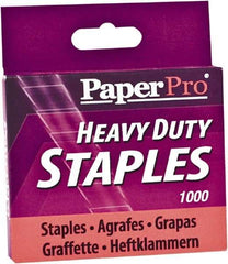 PaperPro - 1/2" Leg Length, Steel Staples-Cartridge - 100 Sheet Capacity, For Use with PaperPro 1300 - USA Tool & Supply