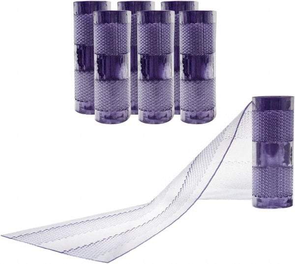 Aleco - Clear Replacement Vinyl Strip Standard Dock Curtain Strips - 12" Wide x 10' Long x 1/8" Thick, PVC - USA Tool & Supply