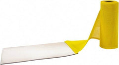 Aleco - Yellow Top & Clear Bottom Replacement Vinyl Strip Standard Dock Curtain Strips - 8" Wide x 7' Long x 0.014" Thick, PVC - USA Tool & Supply