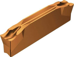 Sandvik Coromant - L123H2H CM 1145 Grade, 0.1575" Cutting Width, Carbide Cutoff Insert - 5° Left Hand Lead Angle, 0.0079" Cnr Rad, Oxide Coated - USA Tool & Supply
