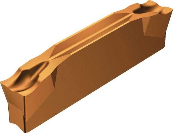 Sandvik Coromant - L123J2J CM 1125 Grade, 0.1969" Cutting Width, Carbide Cutoff Insert - 5° Left Hand Lead Angle, 0.0079" Cnr Rad, TiAlN Coated - USA Tool & Supply