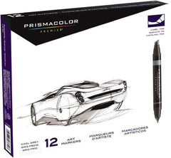 Prismacolor - Assorted Colors, Art Marker - Chisel Tip, Alcohol Based Ink - USA Tool & Supply