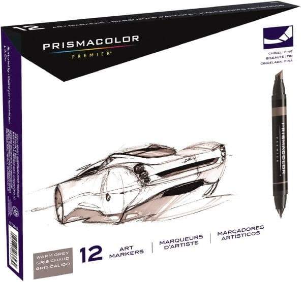 Prismacolor - Assorted Colors, Art Marker - Chisel Tip, Alcohol Based Ink - USA Tool & Supply