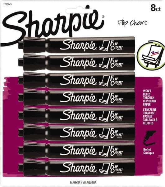 Sharpie - Black Permanent Marker - Bullet Tip, Water Based - USA Tool & Supply