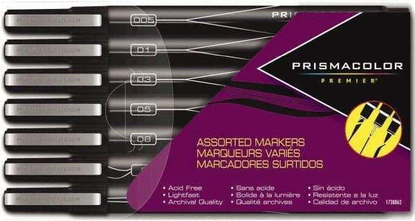 Prismacolor - Black Art Marker - Brush Tip, Alcohol Based Ink - USA Tool & Supply