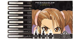 Prismacolor - Black, Sepia Art Marker - Brush Tip, Alcohol Based Ink - USA Tool & Supply