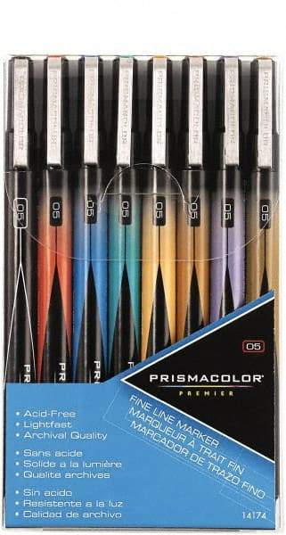 Prismacolor - Assorted Colors, Art Marker - Fine Tip, Alcohol Based Ink - USA Tool & Supply