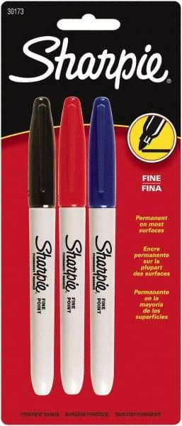 Sharpie - Black, Blue, Red Permanent Marker - Fine Tip, AP Nontoxic Ink - USA Tool & Supply