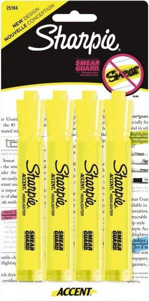 Sharpie - Fluorescent Yellow Highlighter - Chisel Tip, AP Nontoxic Ink - USA Tool & Supply